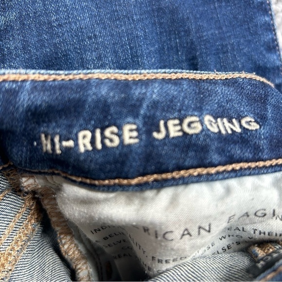 American Eagle Jeans Womens 6 Hi Rise Jegging Super Stretch Dark Wash Classic - Picture 3 of 6